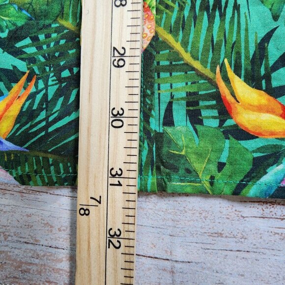 Pedialyte Tropical Print Button-Up Shirt Short Sleeve Cotton & Rayon Large - Picture 8 of 10